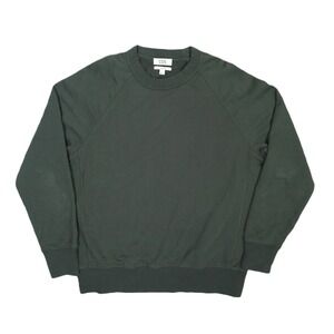 COS Relaxed Fit Crewneck Sweatshirt Mens Medium Dark‎ Green Minimalist Pullover
